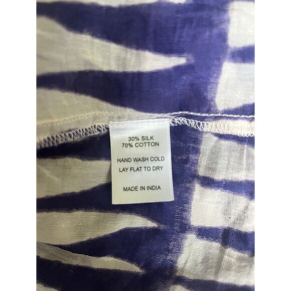 Womens Alicia Bell Kiara Top Aztec Flutter Blue Purple White Size Large - Picture 9 of 9